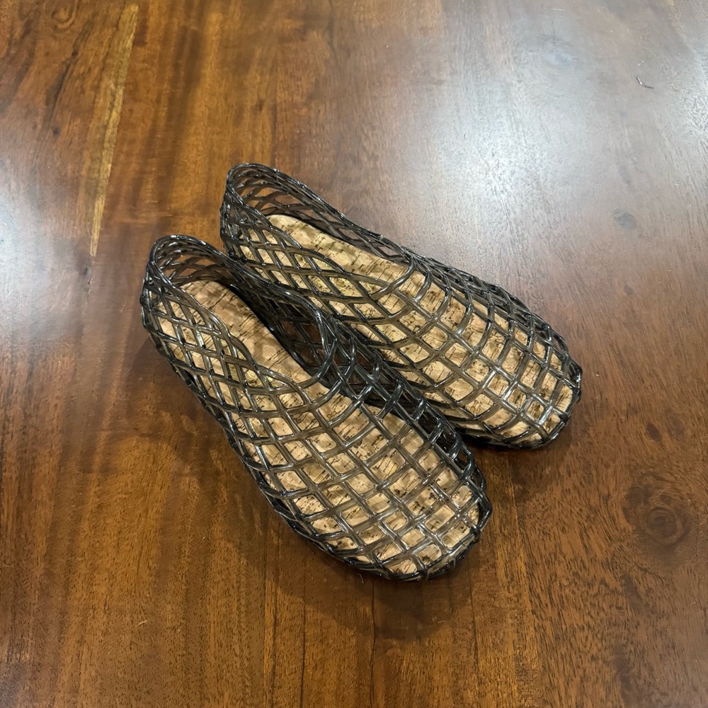 Coconuts by Matisse Womens Marlow Jelly Ballet Flat Clear Size 6 Woven Trendy